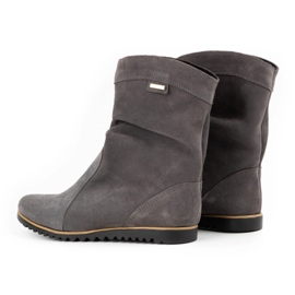 Olivier Botas de cuero cálido gris oscuro Emi 6