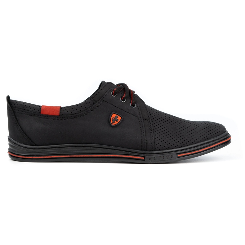 Polbut Zapatos de hombre en piel 343 perforation negro 1