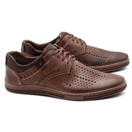 Polbut Zapatos hombre piel 402 verano marrón 3