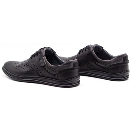 Polbut Zapatos de piel para hombre 402 verano negro con gris multicolor 8