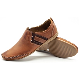 KOMODO Zapatos de cuero para hombre 711 marrón 3