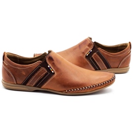 KOMODO Zapatos de cuero para hombre 711 marrón 5