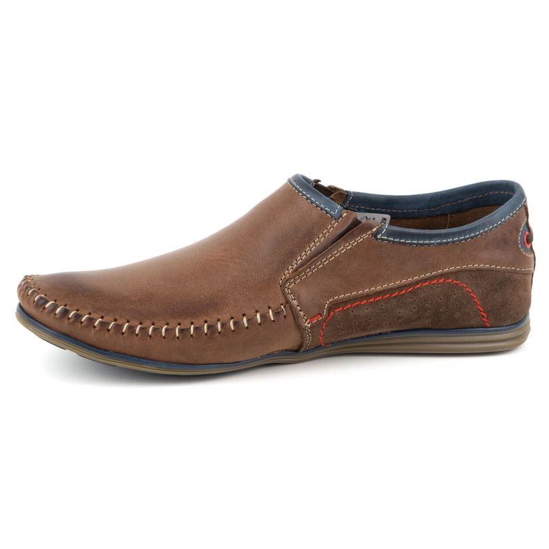 KOMODO Zapatos de cuero para hombre 847 marrón 1