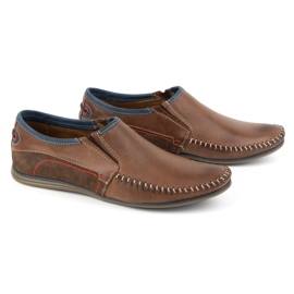KOMODO Zapatos de cuero para hombre 847 marrón 2