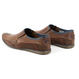 KOMODO Zapatos de cuero para hombre 847 marrón 3
