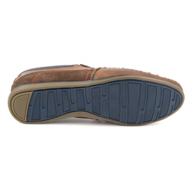 KOMODO Zapatos de cuero para hombre 847 marrón 4