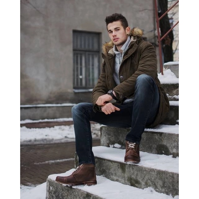 Olivier Botas de invierno para hombre botas de nieve 120 marrón 1 Olivier Botas de invierno para hombre botas de nieve 120 marrón 1