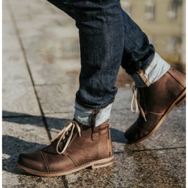 Olivier Botas de invierno para hombre botas de nieve 120 marrón 3