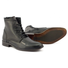 KENT Botines Chelsea de piel para hombre 287 Saint Black negro 4