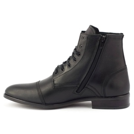 KENT Botines Chelsea de piel para hombre 287D Św negro 6