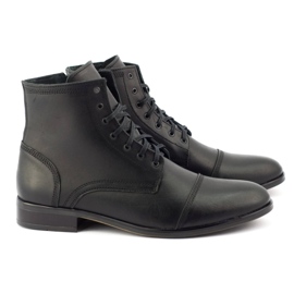 KENT Botines Chelsea de piel para hombre 287D Św negro 7