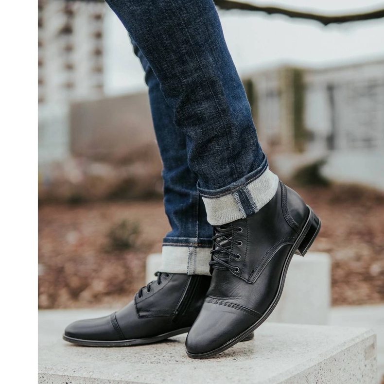 KENT Botines Chelsea de piel para hombre 287D Św negro 1