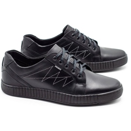 Polbut Zapatos casual de hombre J66 negro con plateado plata multicolor 2