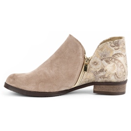 Olivier Cómodas botas de mujer Silvia beige 1