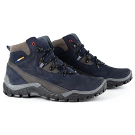 Olivier Zapatos de invierno para hombre 134GT azul marino 3
