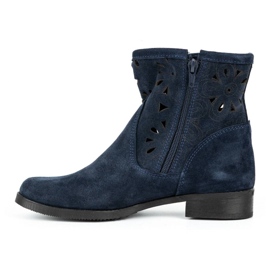 Olivier Cómodas botas de calado azul marino Alice 1