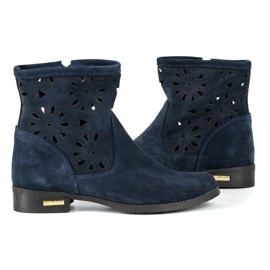 Olivier Cómodas botas de calado azul marino Alice 5