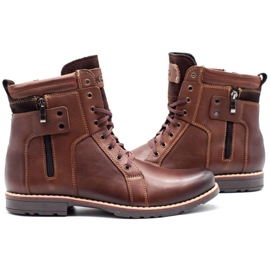 KENT Zapatos de invierno para hombre 237 marrón 5