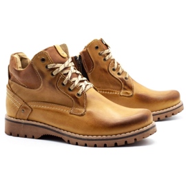 KOMODO Zapatos de hombre botas de nieve con aislamiento 885 camel marrón 3