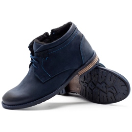 KOMODO Zapatos de invierno para hombre 834K azul marino 3