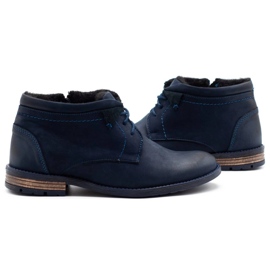 KOMODO Zapatos de invierno para hombre 834K azul marino 5