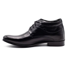 Lukas Los zapatos negros de los hombres aumentan 300LU 1