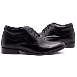 Lukas Los zapatos negros de los hombres aumentan 300LU 5