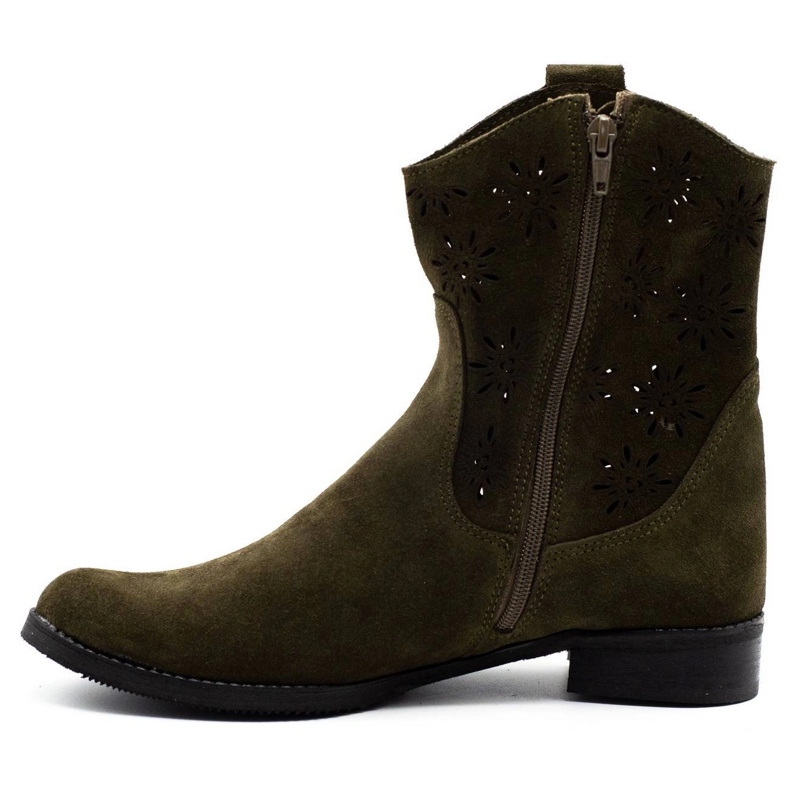 Olivier Cómodas botas caladas verdes Janet 1