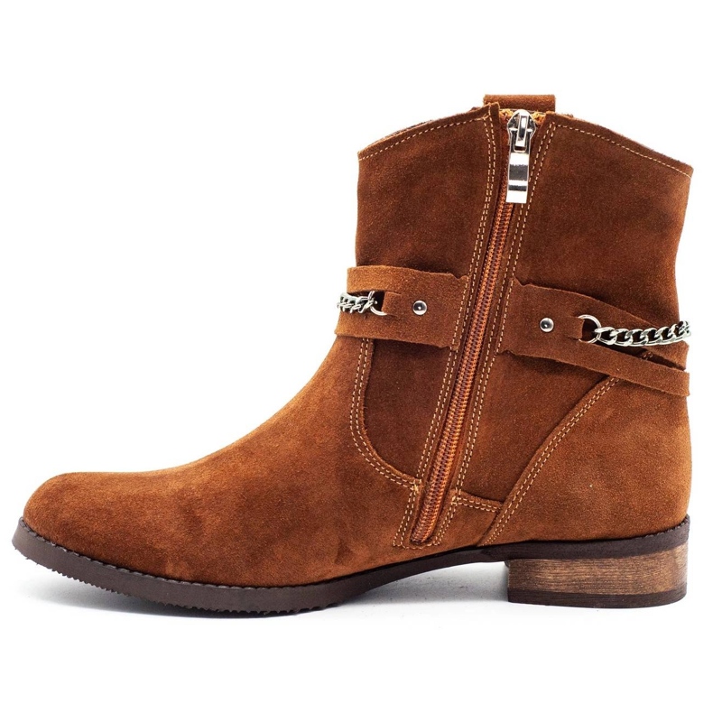 Olivier Botas de mujer aisladas con cadena Luna rojo naranja 1 Olivier Botas de mujer aisladas con cadena Luna rojo naranja 1