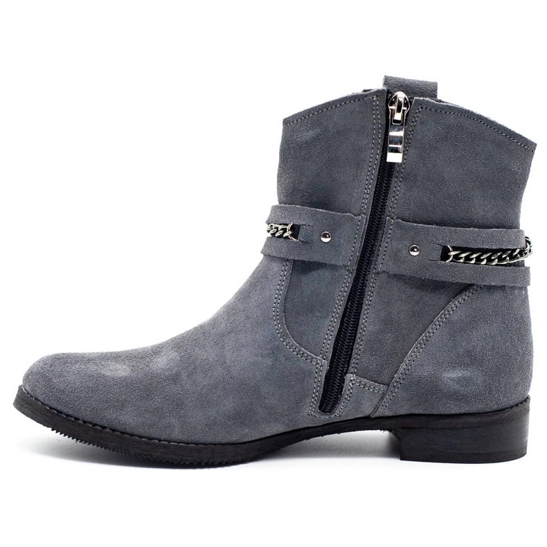 Olivier Botas de mujer aisladas con cadena Luna gris 1 Olivier Botas de mujer aisladas con cadena Luna gris 1