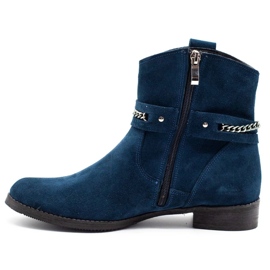 Olivier Botas térmicas de mujer con cadena Luna azul marino 1