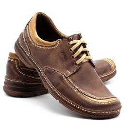 Joker Zapatos de cuero para hombre 936 marrón 4