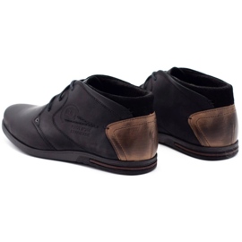Polbut Zapatos negros de hombre con aislamiento C37F 7