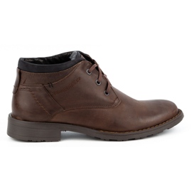 Polbut Zapatos de hombre aislados J38S marrón oscuro 1