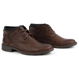 Polbut Zapatos de hombre aislados J38S marrón oscuro 3