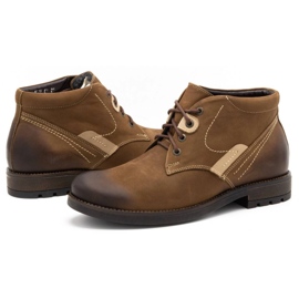 Olivier Zapatos de invierno para hombre 1028 marrón 9