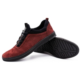 Polbut Zapato casual hombre piel K24 burdeos rojo 3