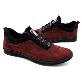 Polbut Zapato casual hombre piel K24 burdeos rojo 5