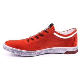 Polbut Zapato casual piel hombre K23 nobuk rojo 1
