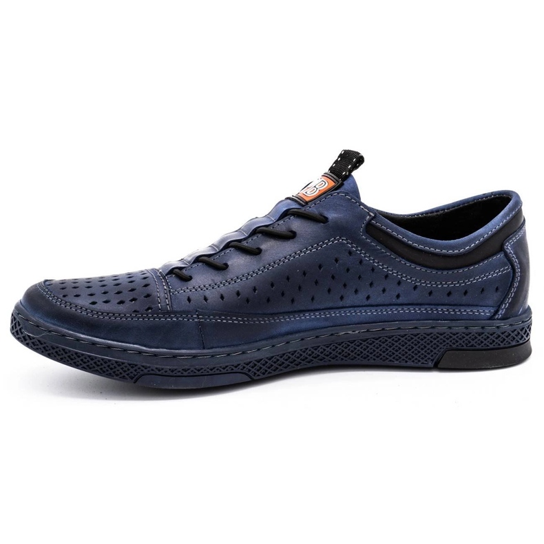 Polbut Zapatos de verano para hombre en piel K22 azul marino 1