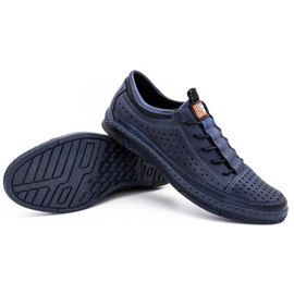 Polbut Zapatos de verano para hombre en piel K22 azul marino 6