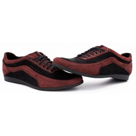 Polbut Zapato casual de hombre 2101P burdeos rojo 8