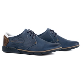Polbut Zapatos de hombre 2103 azul marino con blanco multicolor 1