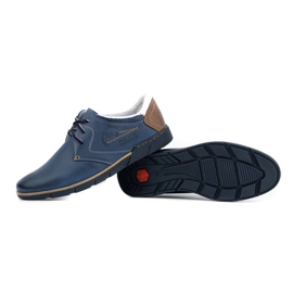 Polbut Zapatos de hombre 2103 azul marino con blanco multicolor 2