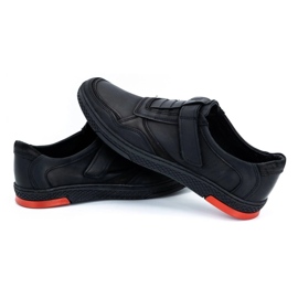 Polbut Zapato casual hombre piel 2102 negro con rojo 5
