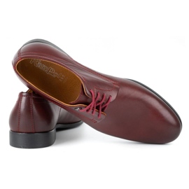Kampol Zapatos formales hombre 334/34 burdeos rojo 4