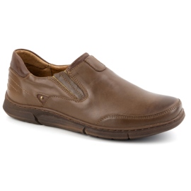 Polbut Zapatos sin cordones para hombre J51 marrón 2