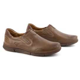 Polbut Zapatos sin cordones para hombre J51 marrón 3