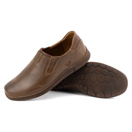 Polbut Zapatos sin cordones para hombre J51 marrón 4