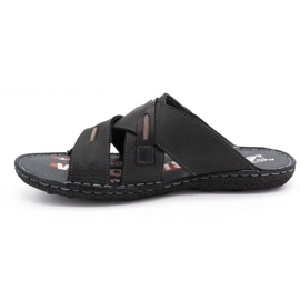 Kampol Zapatilla piel hombre 201/3 negro 1